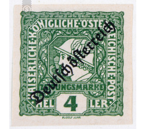 Imprint 'German Austria'  - Austria / Republic of German Austria / German-Austria 1919 - 4 Heller