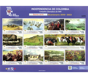 Independence Bicentenary III : Events of 1819 - South America / Colombia 2021