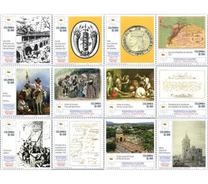 Independence Bicentenary VII - Constituent Assmbly Bicen - South America / Colombia 2021 Set