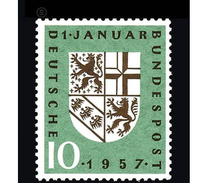 Integration of the Saarland  - Germany / Federal Republic of Germany 1957 - 10 Pfennig