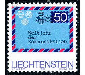 Intern. Year of communication  - Liechtenstein 1983 - 50 Rappen
