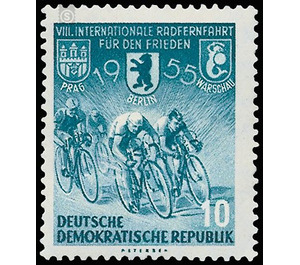International Long Distance Cycling for Peace Prague-Warsaw-Berlin  - Germany / German Democratic Republic 1955 - 10 Pfennig