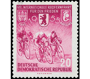 International Long Distance Cycling for Peace Prague-Warsaw-Berlin  - Germany / German Democratic Republic 1955 - 20 Pfennig