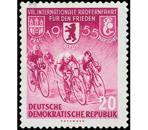 International Long Distance Cycling for Peace Prague-Warsaw-Berlin  - Germany / German Democratic Republic 1955 - 20 Pfennig