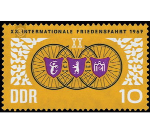 International Long Distance Cycling for Peace Warsaw-Berlin-Prague  - Germany / German Democratic Republic 1967 - 10 Pfennig