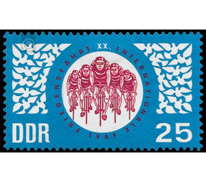 International Long Distance Cycling for Peace Warsaw-Berlin-Prague  - Germany / German Democratic Republic 1967 - 25 Pfennig