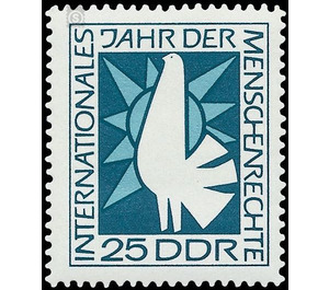 International Year of Human Rights  - Germany / German Democratic Republic 1968 - 25 Pfennig