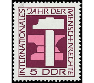 International Year of Human Rights  - Germany / German Democratic Republic 1968 - 5 Pfennig
