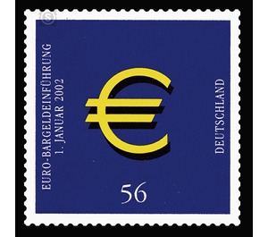 Introduction of euro coins and notes (self-adhesive)  - Germany / Federal Republic of Germany 2002 - 56 Euro Cent