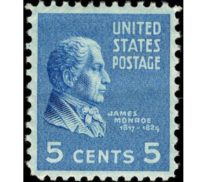 James Monroe (1758-1831), fifth President of the U.S.A. - United States of America 1938