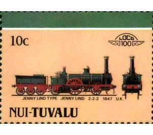 Jenny Lind Type 2-2-2 1847 UK - Polynesia / Tuvalu, Nui 1987