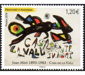 Joan Miro "La Casa De La Vall" - Andorra, French Administration 2018 - 1.20