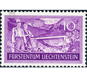 job creation  - Liechtenstein 1937 - 10 Rappen