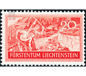 job creation  - Liechtenstein 1937 - 20 Rappen