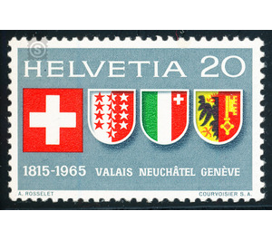 Joining the Confederation  - Switzerland 1965 - 20 Rappen