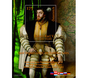 Joint issue with Luxembourg - Emperor Charles V  - Austria / II. Republic of Austria 2019