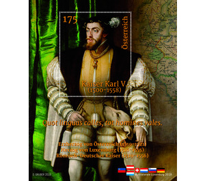 Joint issue with Luxembourg - Emperor Charles V  - Austria / II. Republic of Austria 2019