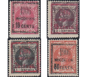 King Alfonso XIII - Surcharged - Central Africa / Equatorial Guinea  / Elobey, Annobon and Corisco 1906 Set