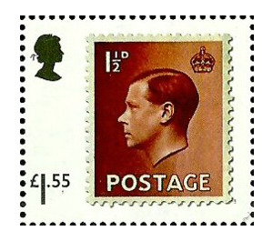 King Edward VIII stamp of 1936 - United Kingdom 2019 - 1.55