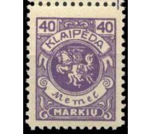 Klaipeda coat of arms - Germany / Old German States / Memel Territory 1923 - 40