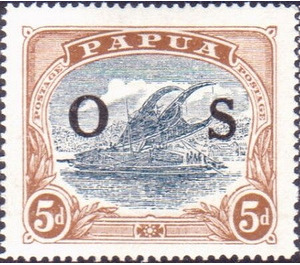 Lakatoi - Black overprint OS - Melanesia / Papua 1931 - 5