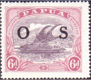 Lakatoi - Black overprint OS - Melanesia / Papua 1931 - 6