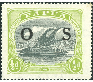 Lakatoi - Black overprint OS - Melanesia / Papua 1931