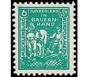 Land reform: Junkerland in Bauernhand  - Germany / Sovj. occupation zones / Mecklenburg-Vorpommern 1945 - 6 Pfennig