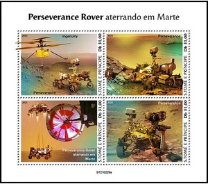 Landing of the Perseverance Rover on Mars - Central Africa / Sao Tome and Principe 2021