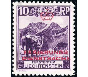 landscapes  - Liechtenstein 1932 - 10 Rappen