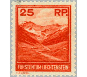 landscapes  - Liechtenstein 1933 - 25 Rappen