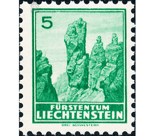 landscapes  - Liechtenstein 1934 - 5 Rappen