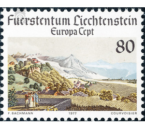 landscapes  - Liechtenstein 1977 - 80 Rappen