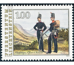 Last use of the military contingent  - Liechtenstein 1991 - 100 Rappen