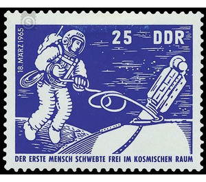 Launch of the Soviet spaceship Woschod 2  - Germany / German Democratic Republic 1965 - 25 Pfennig