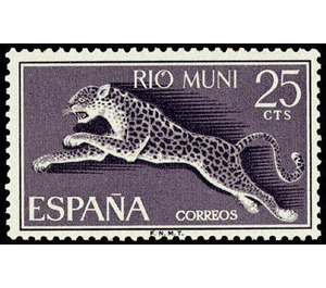 Leopard (Panthera pardus) - Central Africa / Equatorial Guinea  / Rio Muni 1964 - 25