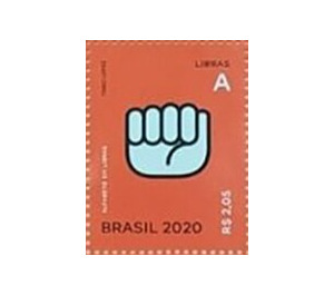 Letter A in Brazilian Sign Language - Brazil 2020 - 2.05
