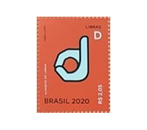 Letter D in Brazilian Sign Language - Brazil 2020 - 2.05
