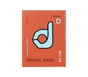 Letter D in Brazilian Sign Language - Brazil 2020 - 2.05