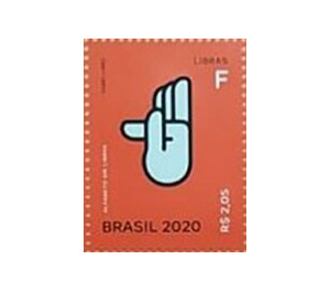 Letter F in Brazilian Sign Language - Brazil 2020 - 2.05