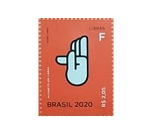 Letter F in Brazilian Sign Language - Brazil 2020 - 2.05