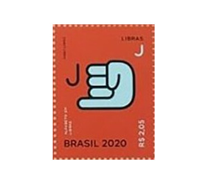 Letter J in Brazilian Sign Language - Brazil 2020 - 2.05