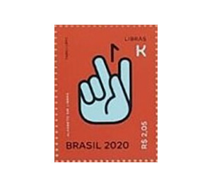 Letter K in Brazilian Sign Language - Brazil 2020 - 2.05