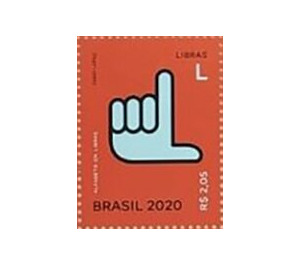 Letter L in Brazilian Sign Language - Brazil 2020 - 2.05