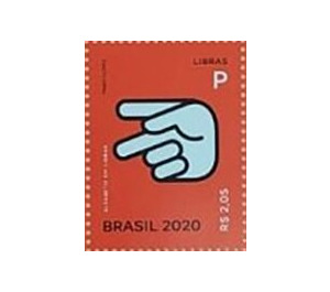 Letter P in Brazilian Sign Language - Brazil 2020 - 2.05