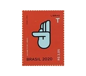 Letter T in Brazilian Sign Language - Brazil 2020 - 2.05