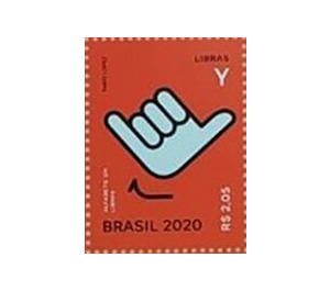 Letter Y in Brazilian Sign Language - Brazil 2020 - 2.05