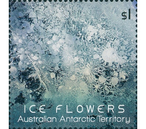 Light-blue Ice Flower Embossed With Foil Application - Australian Antarctic Territory 2016 - 1