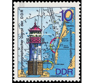 Lighthouses, beacon, lighthouse and mole fire  - Germany / German Democratic Republic 1975 - 10 Pfennig