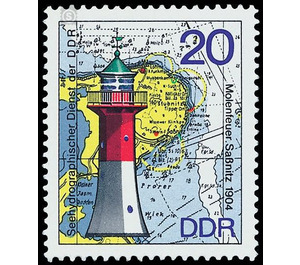 Lighthouses, beacon, lighthouse and mole fire  - Germany / German Democratic Republic 1975 - 20 Pfennig